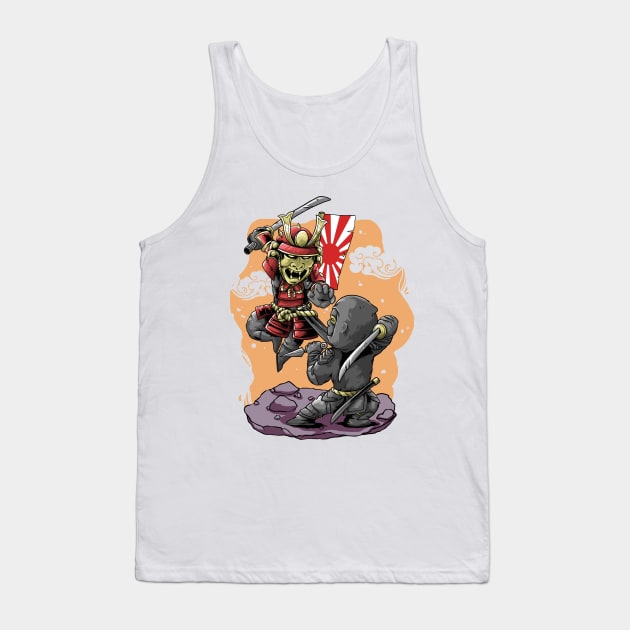 japanese ninja vs samurai Tank Top by FEARGOD COMPANY